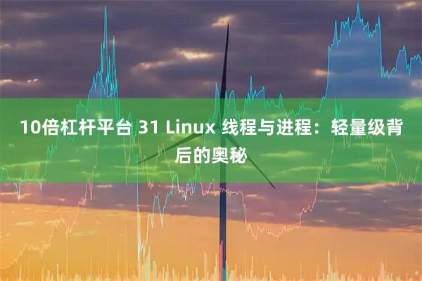 10倍杠杆平台 31 Linux 线程与进程：轻量级背后的奥秘